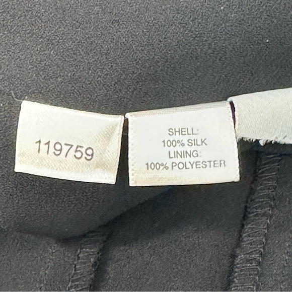 Ann Taylor Sz 6 Black 100% Silk Flounce Hem Sleeveless Midi Dress Luxury Lined - Picture 11 of 13